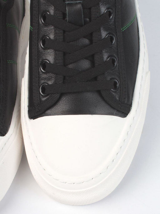 03-0106-1 BLACK/GREEN Полуботинки спортивные мужские (натуральная кожа) - Фабричный китай фото 8