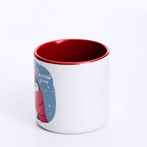 Кружка керамическая, новогодняя «Теплой зимы», 380 мл