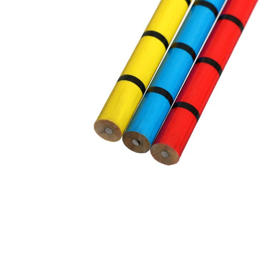 Цена за 12 шт. Карандаш чернографитный с ластиком «Полоски», твёрдость НВ