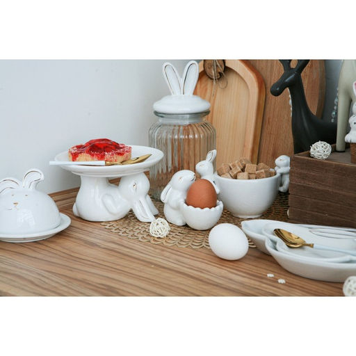 Блюдо для десертов Доляна «Зайка в золотом», 16×9.5 см