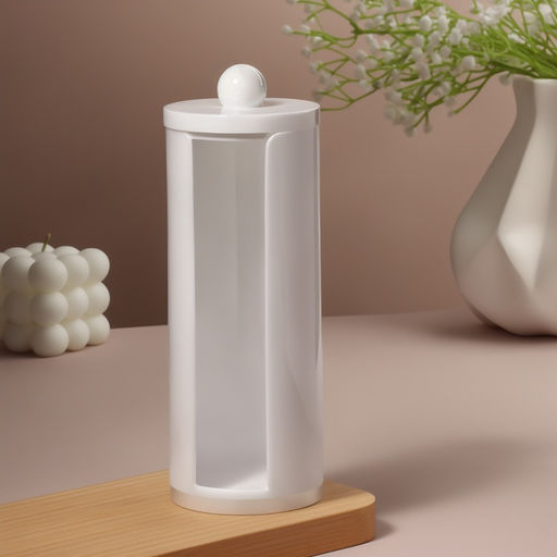 Органайзер для хранения ватных дисков, с крышкой, d=7×19.5 см, белый