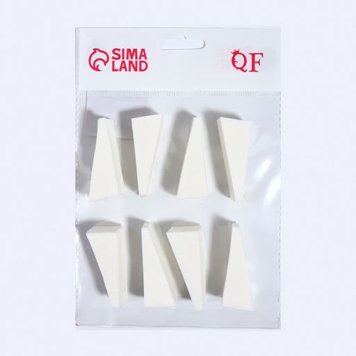 Набор спонжей для макияжа, 5×2 см, 8 шт., белый