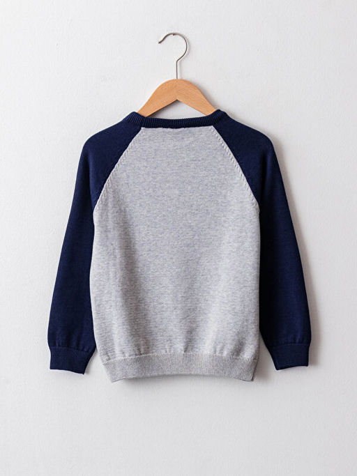 Bisiklet Yaka Spiderman Desenli ?ift Y?nl? Payetli Uzun Kollu Erkek ?ocuk ?nce Triko Kazak - Waikiki фото 2