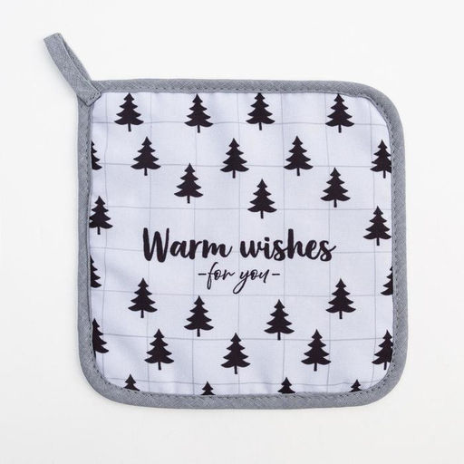 Набор кухонный Warm wishes: варежка-прихватка 20х28см, прихватка 17х17см, 35% х/л,65% п/э - Доляна фото 2