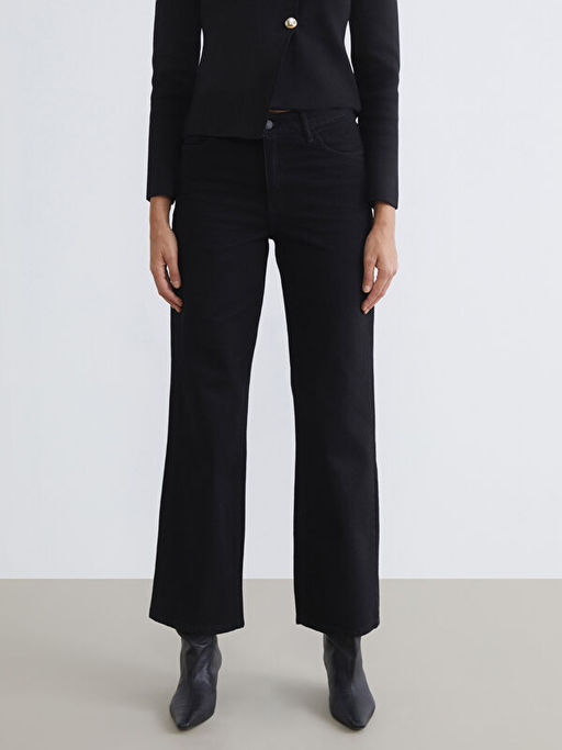 Wideleg Kad?n Jean Pantolon