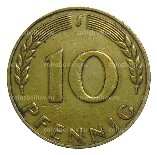 Монета 10 пфеннигов 1949 года J Германия