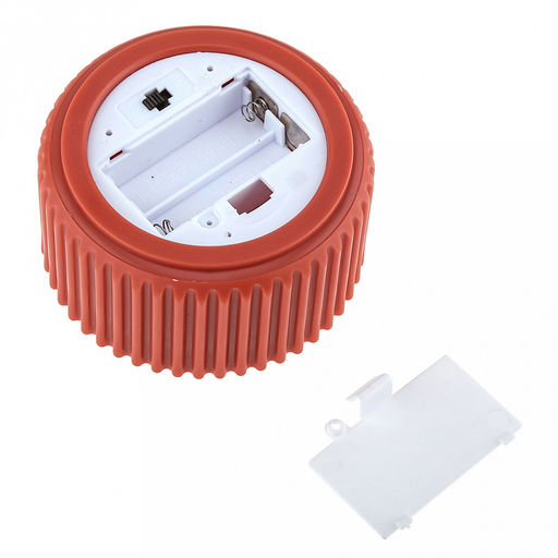 Свеча интерьерная, светодиодная на батарейках д9,7см h5(7)см, свет теплый, с мерцанием, матовый пластик, цвет красный, питание от 2-х батареек АА (в комплект не входят) (Китай)