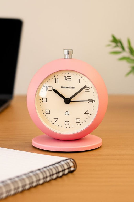 Часы-будильник Clock UFO, pink (12х10,1 см)