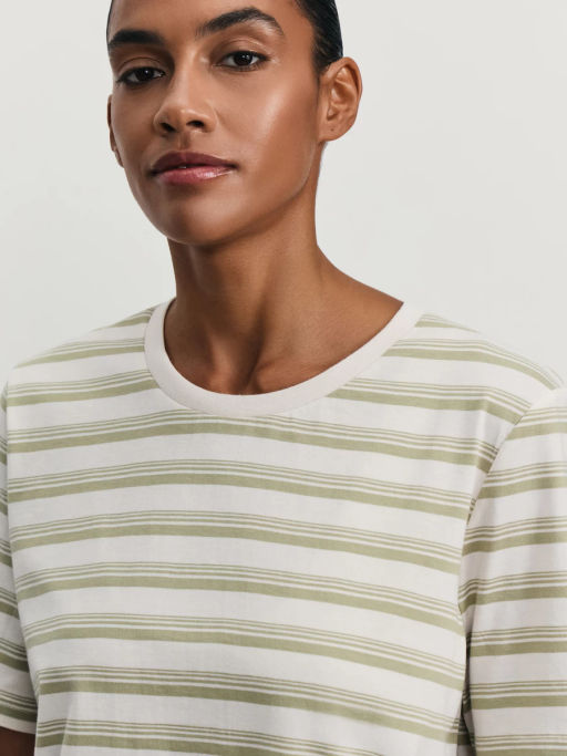 Футболка в полоску из хлопка / Zarina  фото 6