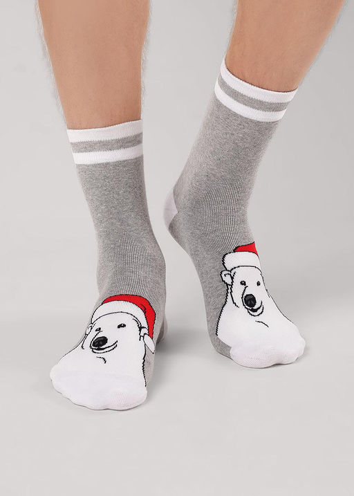 (CLE) К6552П носки муж. НГ плюш (ЧЗ)