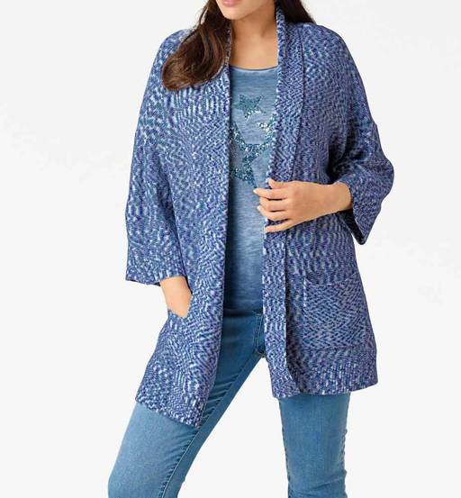 Кардиган, сине-пестрый - Patrizia dini фото 6