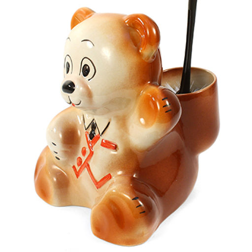 Подставка для унитазного ерша керамическая "Мишка бурый" h25см (Россия)