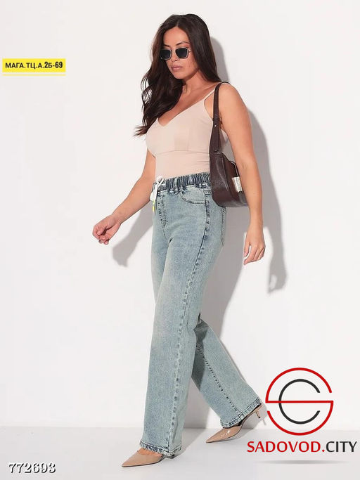 Женские прямые джинсы стрейч - Zum ming фото 4