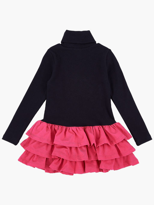 Платье комбинированное из кашкорса UD 6079 черный/малина - Mini maxi фото 14