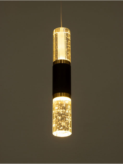 Светильник BayerLux «Дуо», LED, 5 Вт, 3000К, чёрно-золотой, 4.5×4.5×27.5-177.5 см