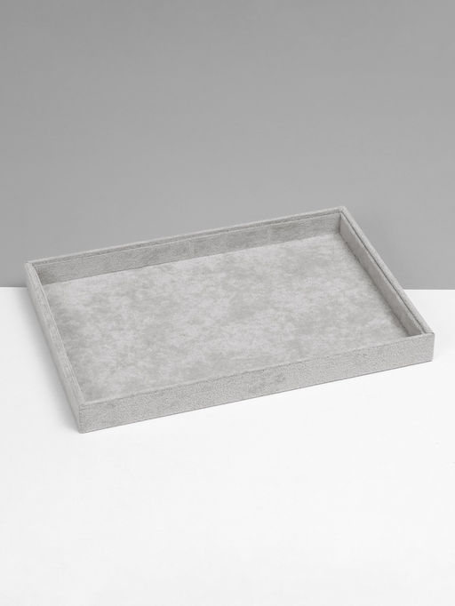 Подставка для украшений QF, 12 ячеек, флок, 35?24?3 см, серая