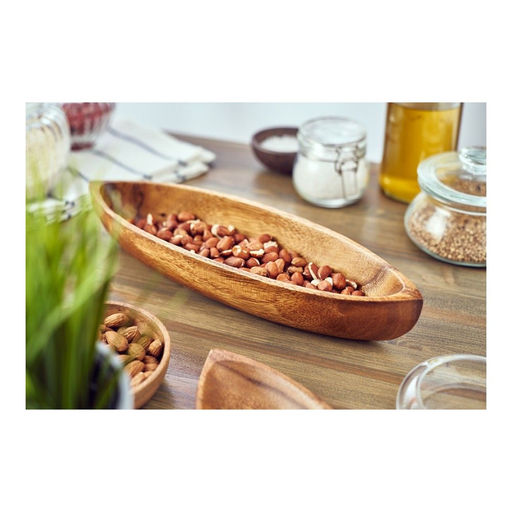 Блюдо сервировочное Walmer Organic Boat 30х9 см, 0.45 л, цвет темное дерево  фото 4