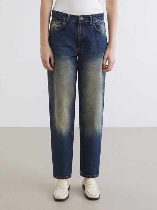 Barrel Fit Kad?n Jean Pantolon