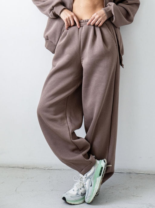 Брюки свободного кроя утепленные с защипами - My фото 8