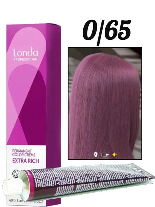 Стойкая краска 0/65 Mix фиолетово-красный микстон LondaColor