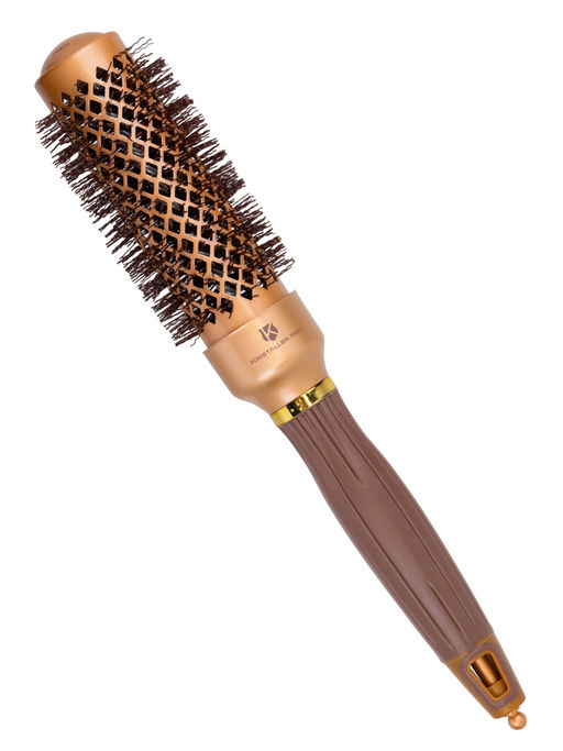Kristaller Термобрашинг для укладки волос / Ceramic + Ionic TG-X16/32, 32 мм, коричневый
