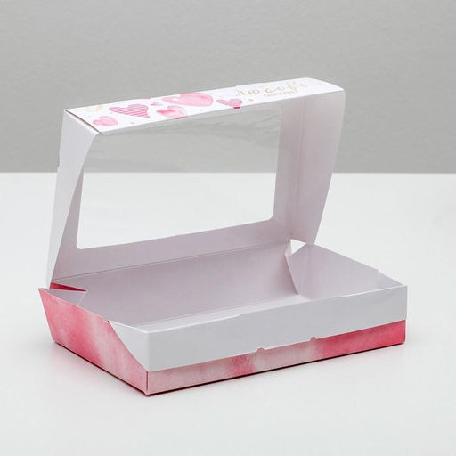 Цена за 5 шт. Кондитерская упаковка, коробка с ламинацией «Для любимых», 20 х 12 х 4 см