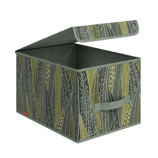 VAL GR-BOX-LM Короб стеллажный с крышкой, большой, 30*40*25 см, GREEN, шт