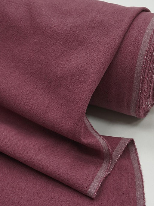 Крапива Рами (Ramie) с хлопком цв.Винтажный бордово-лиловый, ш.1.4м, крапива-50%, хлопок-50% - Купава фото 8