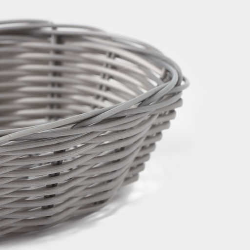 Корзинка для фруктов и хлеба Доляна Плуг, 18135 см, пластик, плетёная, серая  фото 6