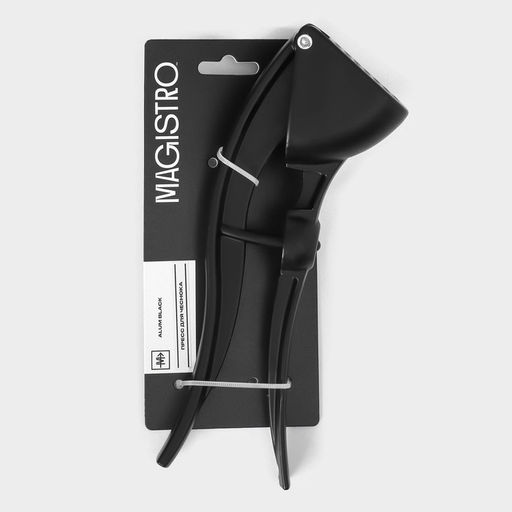 Пресс для чеснока Magistro Alum black, 18.5, с выталкивателем косточек, чёрный  фото 8