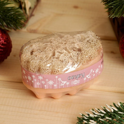 Массажное мыло с люффой Горячее какао 100 г - Добропаровъ фото 4