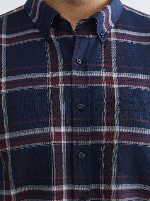 Regular Fit Uzun Kollu Ekose Erkek G?mlek