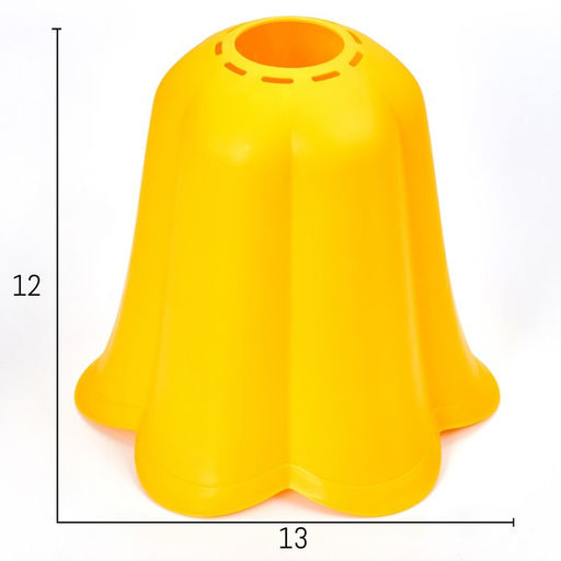 Цена за 2 шт. Плафон универсальный "Цветок"  Е14/Е27 желтый 14х14х13см