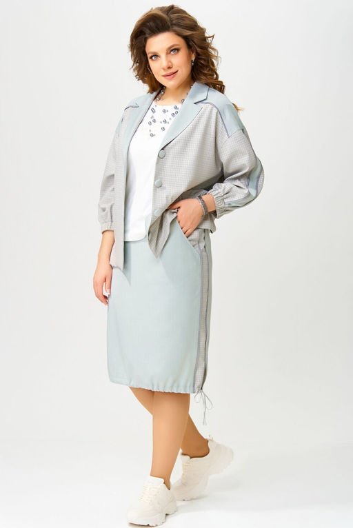 Костюм FITA 4031 серо-мятный