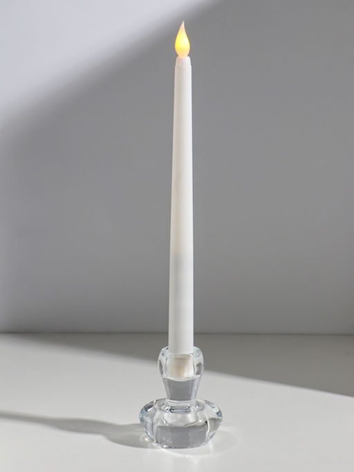 Цена за 2 шт. Стеклянный подсвечник на 1 свечу «Тюльпан на ножке», прозрачный, d=2.5 см, 6×6×7.5 см