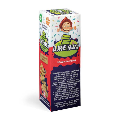 Падающая башня дженга Джемба с фантами, 54 бруска, 5+ - Лас играс фото 7