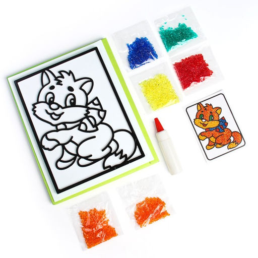 Картина кристаллами «Котёнок с бантиком»