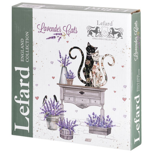 НАБОР ТАРЕЛОК ЗАКУСОЧНЫХ LEFARD ЛАВАНДОВЫЕ КОТЫ 2 ШТ. 20,5*2 СМ (КОР=18НАБ.)  фото 5