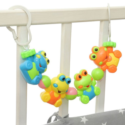 Растяжка на коляску/кроватку Крошка Я «Лягушата», 4 игрушки, МИКС