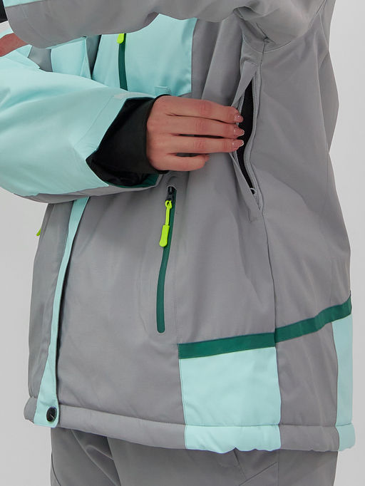 Горнолыжная куртка женская зимняя голубого цвета 7092Gl - Chunmai фото 6