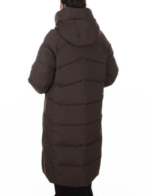 8855 BROWN Пальто зимнее женское (200 гр. холлофайбер)