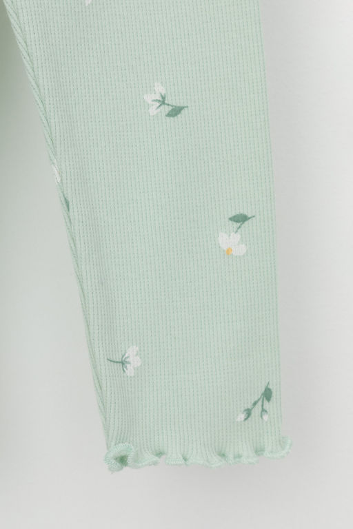 Crockid _ КР 400770/пастельно-зеленый,милые цветочки к543 брюки (лосины) д/дев яс  фото 7