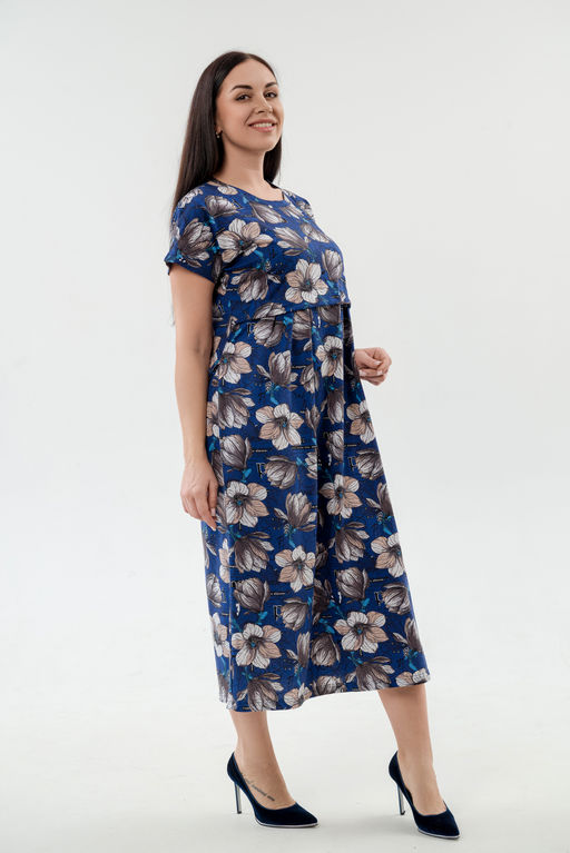 Платье женское из кулирки Миранда синий - Амадэль фото 7