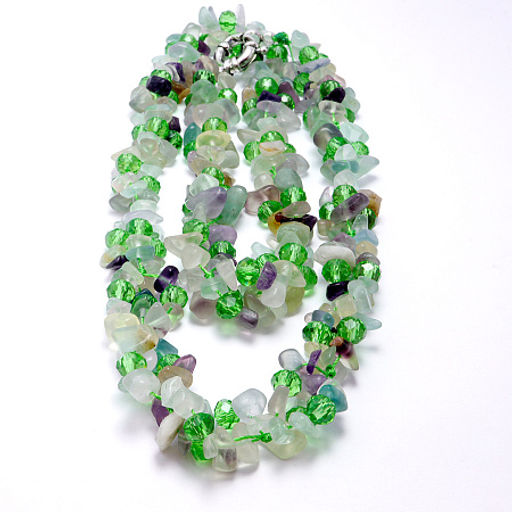 Бусы из камня Флюорит женское счастье, изобилие и благополучие