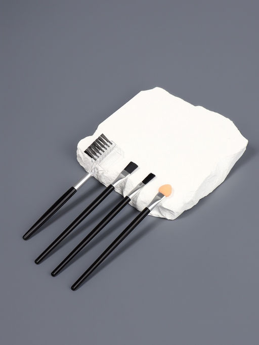 Цена за 15 шт. Набор кистей для макияжа SMOKY, 4 шт., чёрная