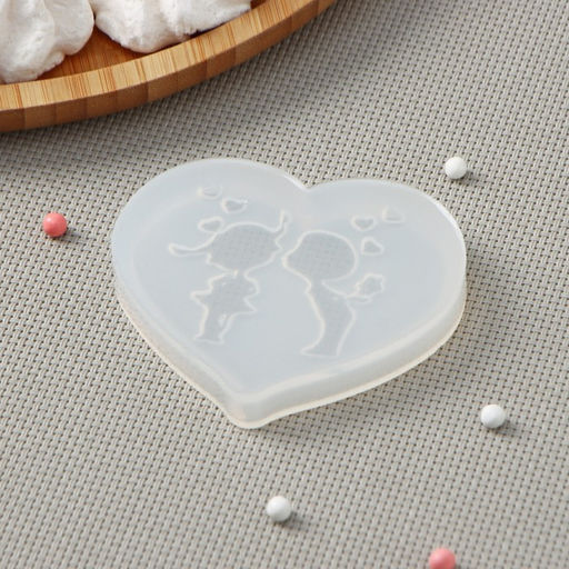 Силиконовая форма «Влюблённые», 7,5×5,5 см, прозрачная