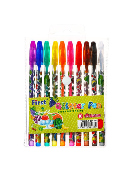 Набор гелевых ручек, 10 цветов, металлик, корпус с рисунком, в блистере на кнопке - Calligrata фото 11