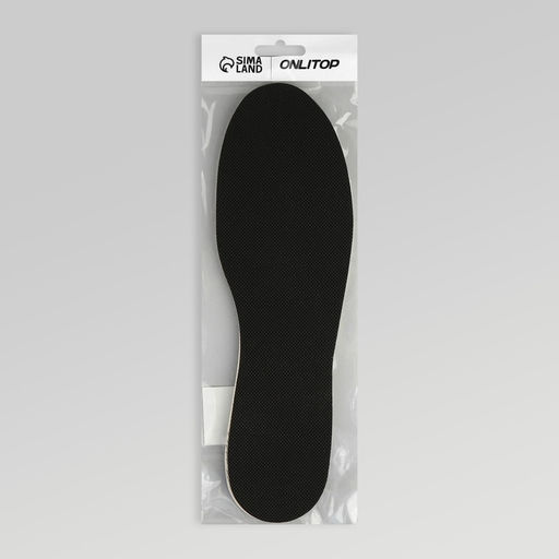 Цена за 2 шт. Стельки для обуви, универсальные, влаговпитывающие, р-р RU до 46 (р-р Пр-ля до 46), 29 см, пара, чёрные - Onlitop фото 5