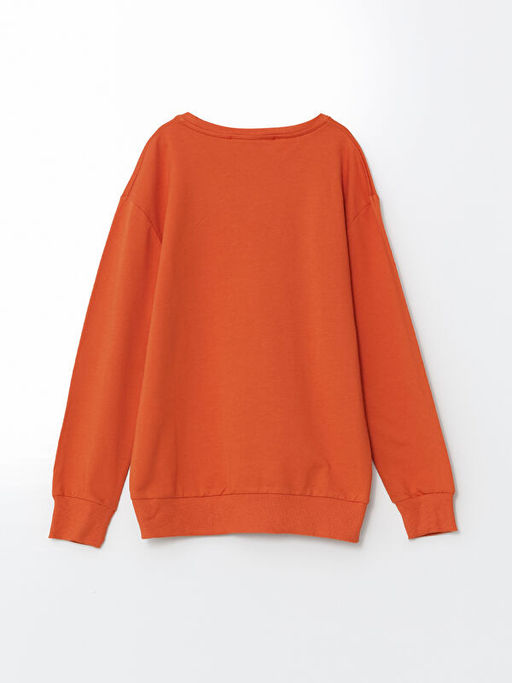 Bisiklet Yaka Bask?l? K?z ?ocuk Sweatshirt - Waikiki фото 2