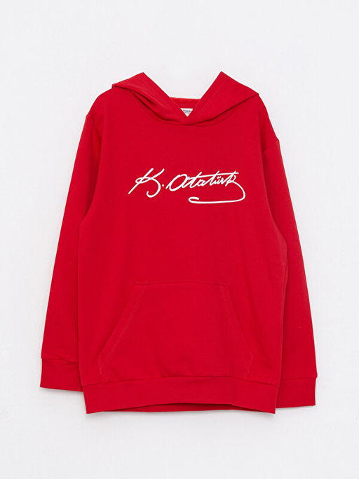 Atat?rk ?mza Bask?l? Erkek ?ocuk Hoodie - Waikiki фото 3